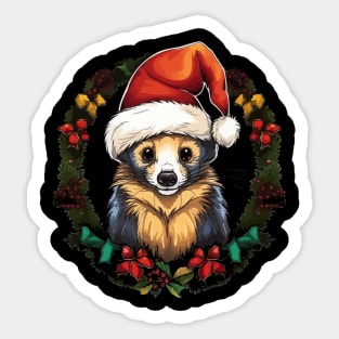 Ferret Christmas Sticker